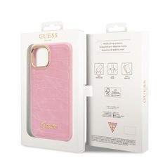 Guess Guess Croco Collection - Ohišje za iPhone 14 Plus (roza)