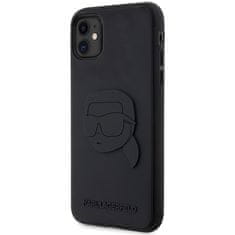 Karl Lagerfeld Karl Lagerfeld Gumijasto ohišje Karl Head 3D - Ohišje za iPhone 11 (črno)