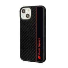 Audi Audi Carbon Fiber Stripe - Ohišje za iPhone 14 (črno)