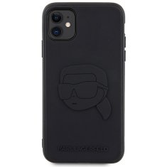 Karl Lagerfeld Karl Lagerfeld Gumijasto ohišje Karl Head 3D - Ohišje za iPhone 11 (črno)