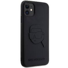 Karl Lagerfeld Karl Lagerfeld Gumijasto ohišje Karl Head 3D - Ohišje za iPhone 11 (črno)