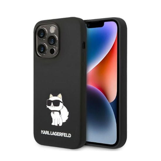 Karl Lagerfeld Karl Lagerfeld Silikonski etui NFT Choupette - iPhone 14 Pro (črn)