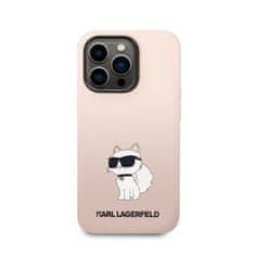 Karl Lagerfeld Karl Lagerfeld Silikonsko ohišje NFT Choupette - iPhone 14 Pro Max (roza)