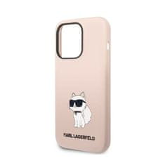 Karl Lagerfeld Karl Lagerfeld Silikonsko ohišje NFT Choupette - iPhone 14 Pro Max (roza)