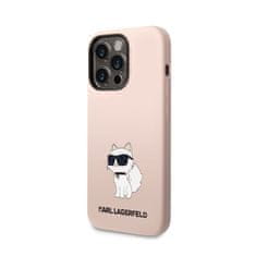 Karl Lagerfeld Karl Lagerfeld Silikonsko ohišje NFT Choupette - iPhone 14 Pro Max (roza)