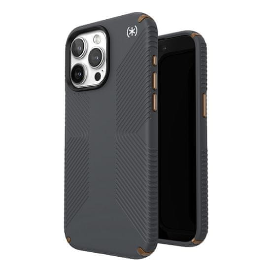 Speck Speck Presidio2 Grip - Ohišje za iPhone 15 Pro Max (ogleno sivo / hladno bronasto / belo)