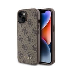 Guess Guess 4G Metal Gold Logo - Ohišje za iPhone 15 (rjavo)