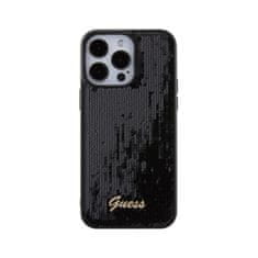 Guess Guess Sequin Script Metal - Ohišje za iPhone 15 Pro Max (črno)