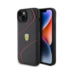 Ferrari Kovinski logotip Ferrari Twist - ohišje za iPhone 15 Plus (črno)