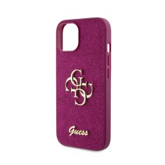 Guess Guess Glitter Script Big 4G - Ohišje za iPhone 15 (vijolično)