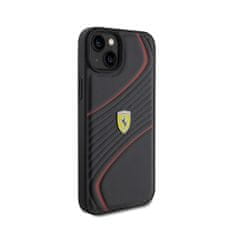 Ferrari Kovinski logotip Ferrari Twist - ohišje za iPhone 15 Plus (črno)