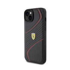 Ferrari Kovinski logotip Ferrari Twist - ohišje za iPhone 15 Plus (črno)