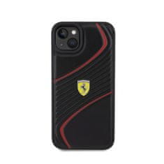 Ferrari Kovinski logotip Ferrari Twist - ohišje za iPhone 15 Plus (črno)