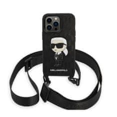 Karl Lagerfeld Karl Lagerfeld NFT Monogram Ikonik Patch - Ohišje za iPhone 14 Pro (črno)