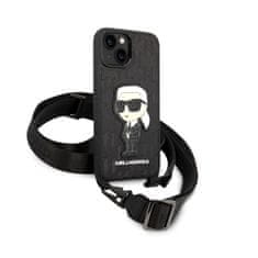 Karl Lagerfeld Karl Lagerfeld NFT Monogram Ikonik Patch - Ohišje za iPhone 14 Plus (črno)