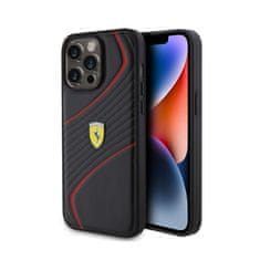 Ferrari Kovinski logotip Ferrari Twist - Ohišje za iPhone 15 Pro Max (črno)