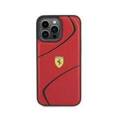 Ferrari Kovinski logotip Ferrari Twist - ohišje za iPhone 15 Pro Max (rdeče)