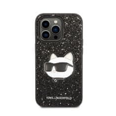 Karl Lagerfeld Karl Lagerfeld NFT Glitter Choupette Patch - Ohišje za iPhone 14 Pro (črno)