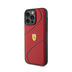 Ferrari Kovinski logotip Ferrari Twist - ohišje za iPhone 15 Pro Max (rdeče)