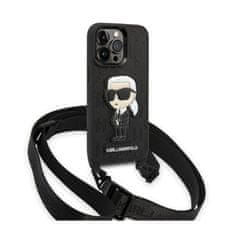 Karl Lagerfeld Karl Lagerfeld NFT Monogram Ikonik Patch - Ohišje za iPhone 14 Pro (črno)