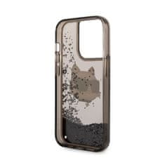 Karl Lagerfeld Karl Lagerfeld Liquid Glitter NFT Choupette Head - Ohišje za iPhone 14 Pro (črno)