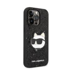 Karl Lagerfeld Karl Lagerfeld NFT Glitter Choupette Patch - Ohišje za iPhone 14 Pro (črno)