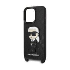 Karl Lagerfeld Karl Lagerfeld NFT Monogram Ikonik Patch - Ohišje za iPhone 14 Pro (črno)