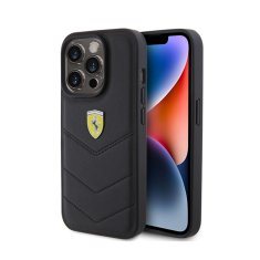 Ferrari Prešiti kovinski logotip Ferrari - Ohišje za iPhone 15 Pro (črno)