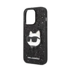 Karl Lagerfeld Karl Lagerfeld NFT Glitter Choupette Patch - Ohišje za iPhone 14 Pro (črno)