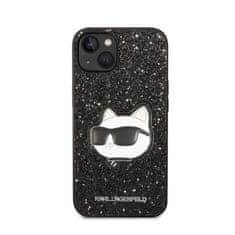 Karl Lagerfeld Karl Lagerfeld NFT Glitter Choupette Patch - ovitek za iPhone 14 Plus (črn)