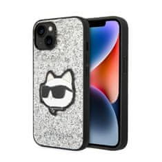 Karl Lagerfeld Karl Lagerfeld NFT Glitter Choupette Patch - ovitek za iPhone 14 (srebrn)