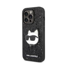 Karl Lagerfeld Karl Lagerfeld NFT Glitter Choupette Patch - Ohišje za iPhone 14 Pro Max (črno)