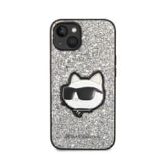 Karl Lagerfeld Karl Lagerfeld NFT Glitter Choupette Patch - ovitek za iPhone 14 Plus (srebrn)