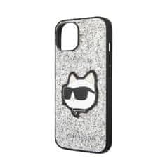 Karl Lagerfeld Karl Lagerfeld NFT Glitter Choupette Patch - ovitek za iPhone 14 Plus (srebrn)