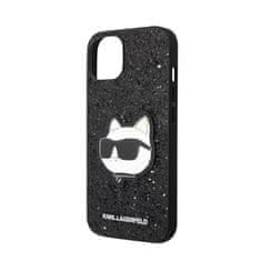 Karl Lagerfeld Karl Lagerfeld NFT Glitter Choupette Patch - ovitek za iPhone 14 Plus (črn)