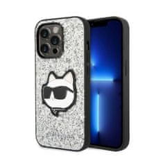 Karl Lagerfeld Karl Lagerfeld NFT Glitter Choupette Patch - Ohišje za iPhone 14 Pro (srebrno)