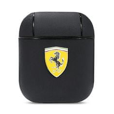 Ferrari Ferrari On Track Leather - etui za AirPods 1/2 generacije (črn)