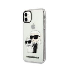 Karl Lagerfeld Karl Lagerfeld IML Glitter NFT Karl &amp; Choupette - etui za iPhone 11 (prozoren)