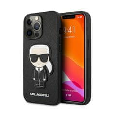 Karl Lagerfeld Karl Lagerfeld Saffiano Ikonik Patch - Ohišje za iPhone 13 Pro (črno)