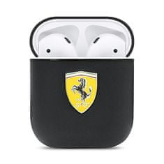 Ferrari Ferrari On Track Leather - etui za AirPods 1/2 generacije (črn)