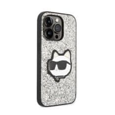 Karl Lagerfeld Karl Lagerfeld NFT Glitter Choupette Patch - Ohišje za iPhone 14 Pro Max (srebrno)