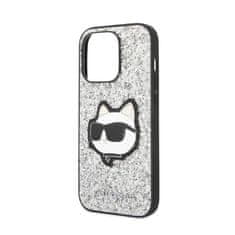 Karl Lagerfeld Karl Lagerfeld NFT Glitter Choupette Patch - Ohišje za iPhone 14 Pro Max (srebrno)