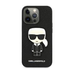 Karl Lagerfeld Karl Lagerfeld Saffiano Ikonik Patch - Ohišje za iPhone 13 Pro (črno)