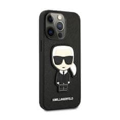 Karl Lagerfeld Karl Lagerfeld Saffiano Ikonik Patch - Ohišje za iPhone 13 Pro (črno)