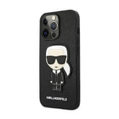 Karl Lagerfeld Karl Lagerfeld Saffiano Ikonik Patch - Ohišje za iPhone 13 Pro (črno)