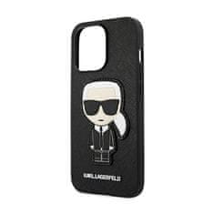 Karl Lagerfeld Karl Lagerfeld Saffiano Ikonik Patch - Ohišje za iPhone 13 Pro (črno)