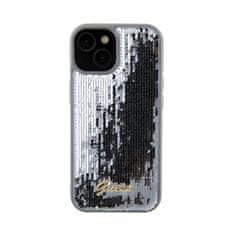 Guess Guess Sequin Script Metal - Ohišje za iPhone 15 (srebrno)