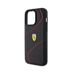 Ferrari Kovinski logotip Ferrari Twist - Ohišje za iPhone 15 Pro Max (črno)