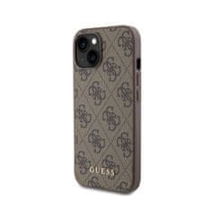 Guess Guess 4G Metal Gold Logo - Ohišje za iPhone 15 (rjavo)