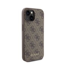 Guess Guess 4G Metal Gold Logo - Ohišje za iPhone 15 (rjavo)